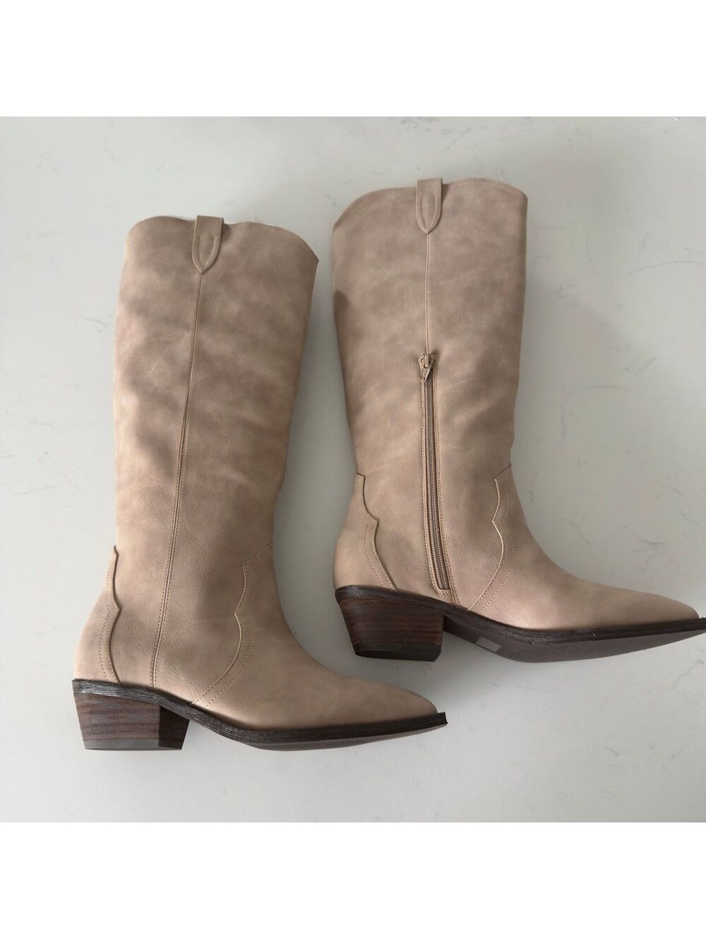 DV Dolce Vita Dune Kit Knee-High Wide Calf Cowboy Boots